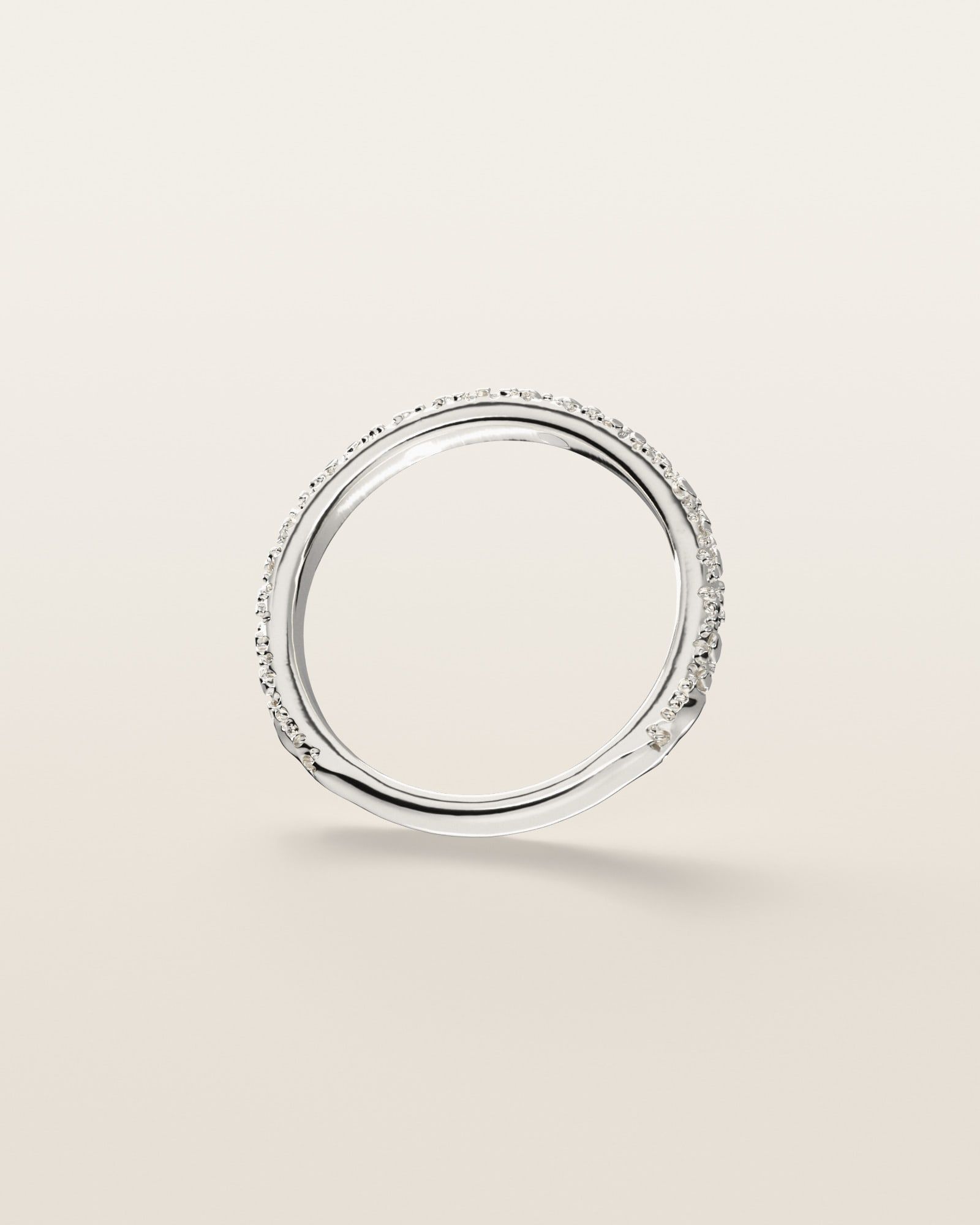 No. 106 Ripple nugget ring, underside, the inside of the band, sterling silver, rendered from the production 3D file
