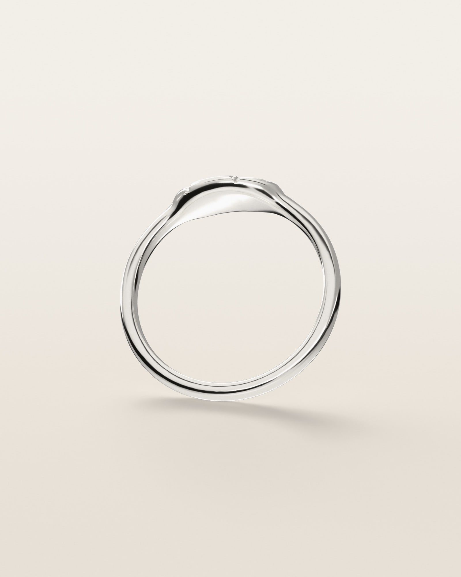 No. 525 Grain nugget ring, underside, the inside of the band, sterling silver, rendered from the production 3D file